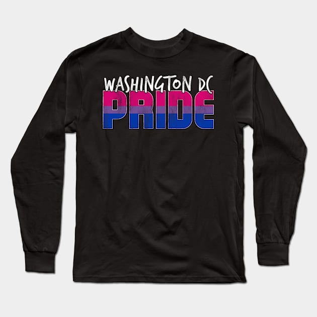 Washington DC Pride Bisexual Flag Long Sleeve T-Shirt by wheedesign